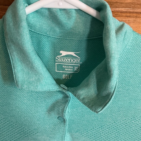 Women’s Slazenger Aqua Polo Shirt - Picture 2 of 7